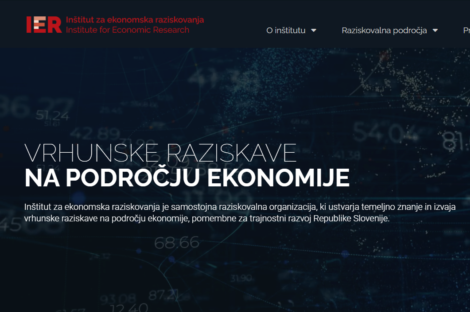 Zaslonska slika nove spletne strani IER