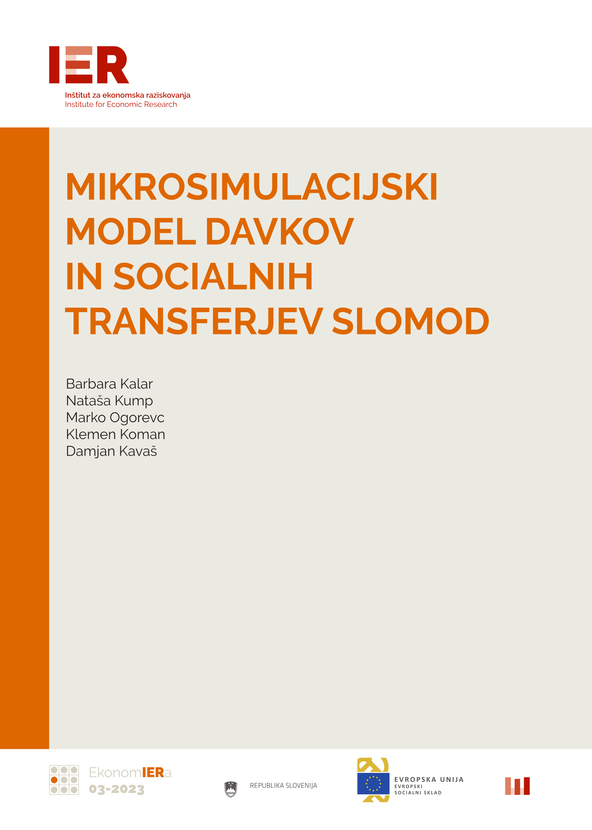 Mikrosimulacijski model davkov in socialnih transferjev SLOMOD