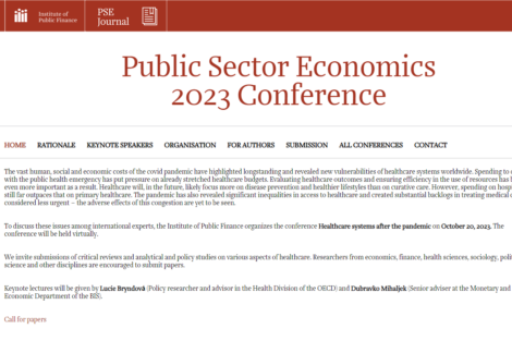 Konferenca Public Sector Economics 2023